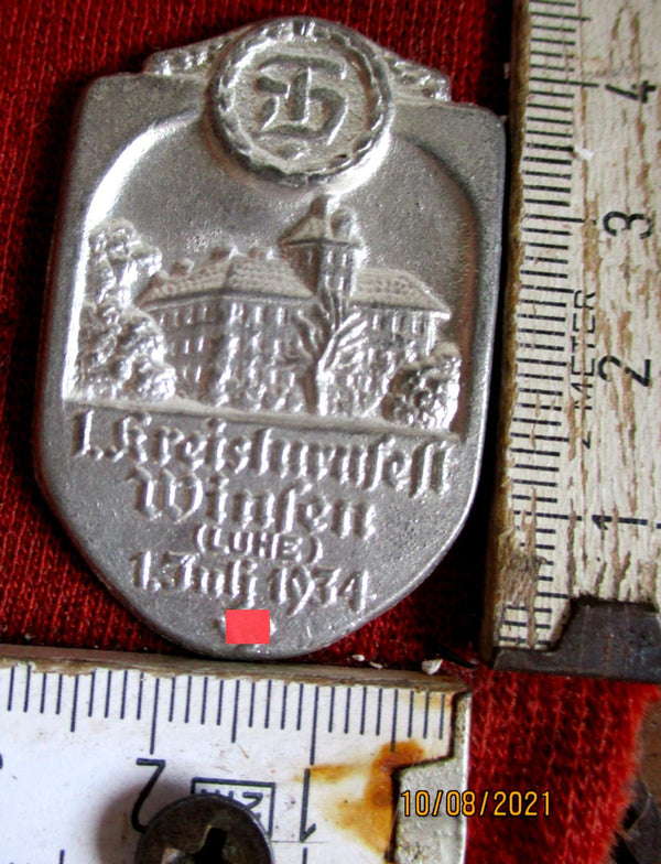 Kreisturnfest Winsen/Luhe 1934 – Abzeichen Metall mit HK, Sammleranfertigung