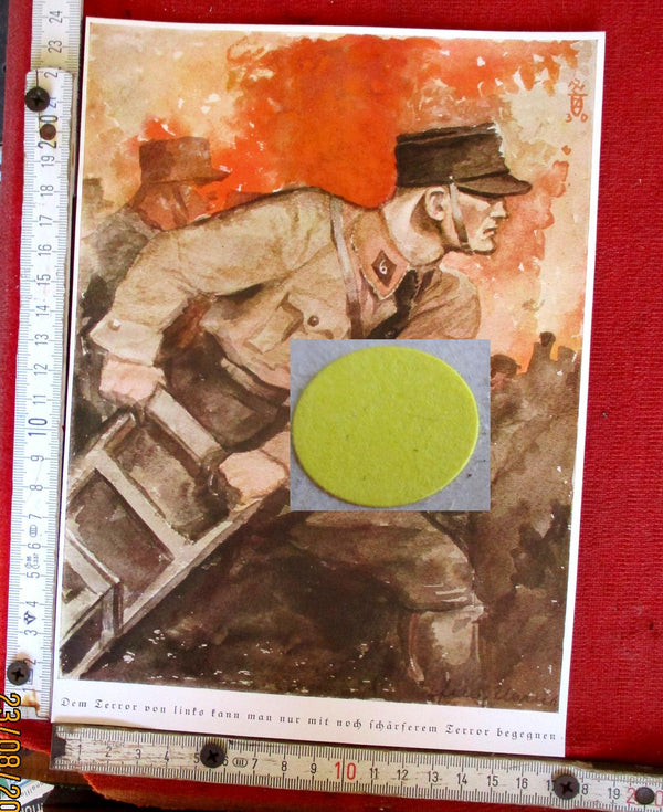 SA Mann in Uniform – Kalenderblatt / Poster 26 × 20 cm, NSDAP, Repro (2. Motiv)