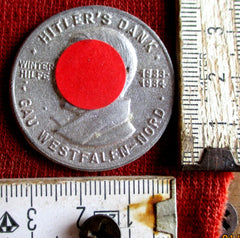 Gau Westfalen Nord altes Abzeichen Medaille Hitlers Dank WHW 1934 zum Basteln
