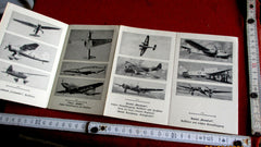 Erkennungstafel "ENGLISCHE FRONTFLUGZEUGE", Falttafel, 1940