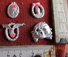 4 Stück Miniaturen Orden Totenkopf zur Dekoration oder Vitrine zum basteln Sammlerfertigung Souval