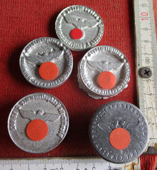 5 Stück Stempel Poststempel aus Metall zur Dekoration oder Vitrine zum basteln Sammlerfertigung Souval