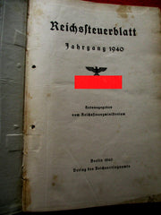 Reichssteuerblatt Jahrgang 1940 mit HK