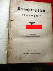 Reichssteuerblatt Jahrgang 1937 mit HK