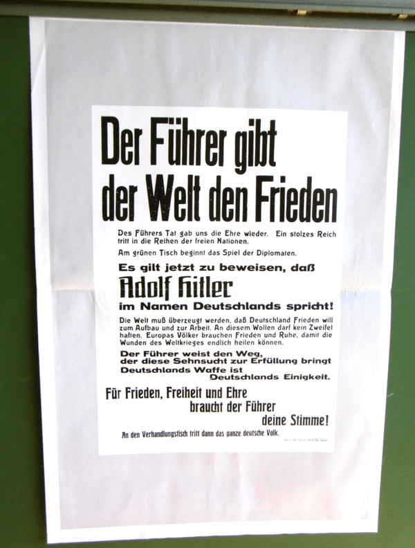 NSDAP Propaganda Wahlplakat Plakat Maße ca 60x39 cm Reproduktion