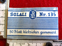 Werbung Schachtel Ausrüstung Wehrmacht SOLALI Zig arettenpapier Front III. Reich