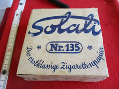 Werbung Schachtel Ausrüstung Wehrmacht SOLALI Zig arettenpapier Front III. Reich