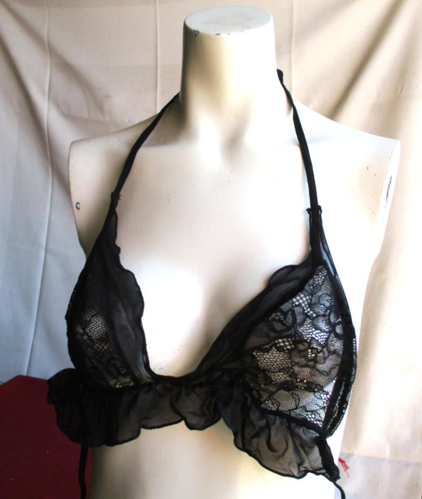 schwarzer BH Sexy Damen Dessous Reizwäsche Erotik SEXI ungetragen ! siehe Scan aus Boutique-Auflösung