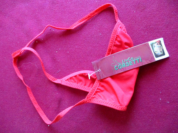 roter Tanga Sexy Damen Dessous Reizwäsche Erotik SEXI ungetragen ! siehe Scan aus Boutique-Auflösung