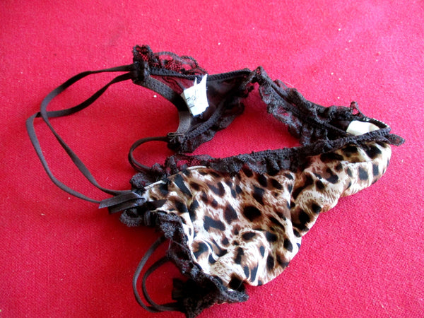 Leopard Tanga Sexy Damen Dessous Reizwäsche Erotik SEXI ungetragen ! siehe Scan aus Boutique-Auflösung