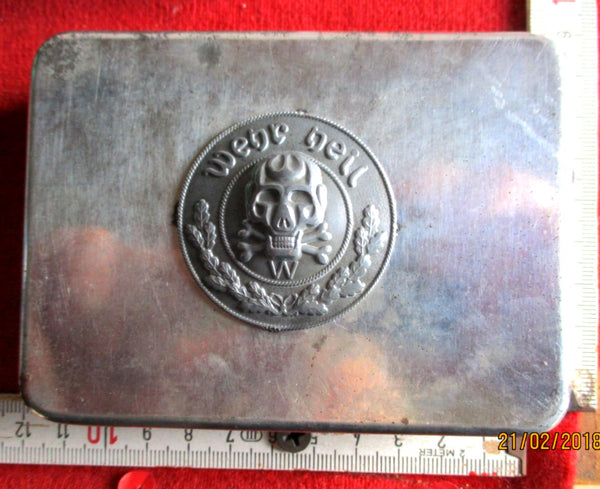 Freikorps Jung-Wehrwolf Wehr Heil Tabakdose Graben-Arbeit Reservisten Maße ca 11x8x3 cm  aus einem alten Händlerbestand