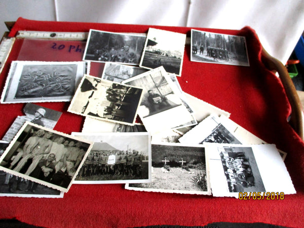 20 Photos Wehrmacht 22. Infanterie-Division Bremen Fotos zum Teil rückseitig beschrieben Kaserne Bremen Ausbildung