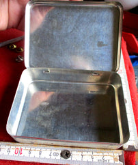 alte Tabakdose Graben-Arbeit Reservisten Maße ca 11x8x3 cm SMS-Marine Gott mit Uns aus einem alten Händlerbestand