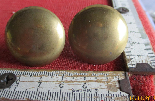 2x großer Knopf Preussen Uniform aus Messing 25 mm Repro rückseitig mit 2 Splinten