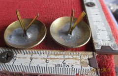 2x großer Knopf Preussen Uniform aus Messing 25 mm Repro rückseitig mit 2 Splinten