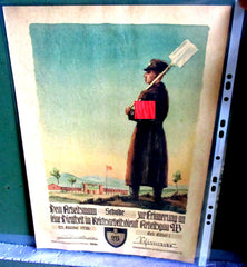 RAD 1938 Urkunde Arbeitsmann Plakat Propaganda Arbeitsgau 973 Maße ca 30 x 21,5 cm